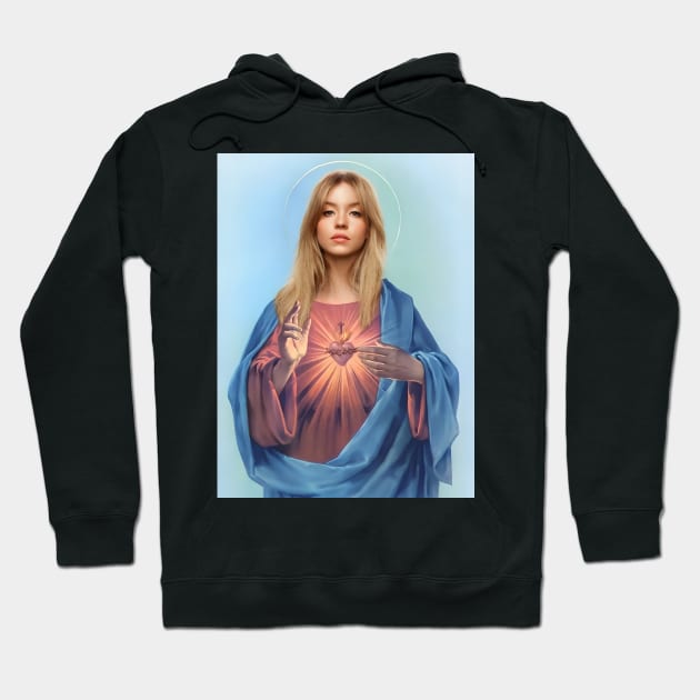 Holy Mary Sydney Sweeney Hoodie by rysiupol